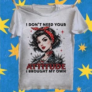 Graphic White Tee with Attitude Print